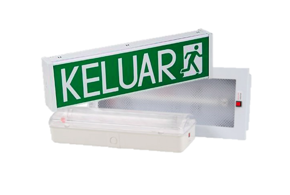 EMERGENCY LIGHT & KELUAR SIGN